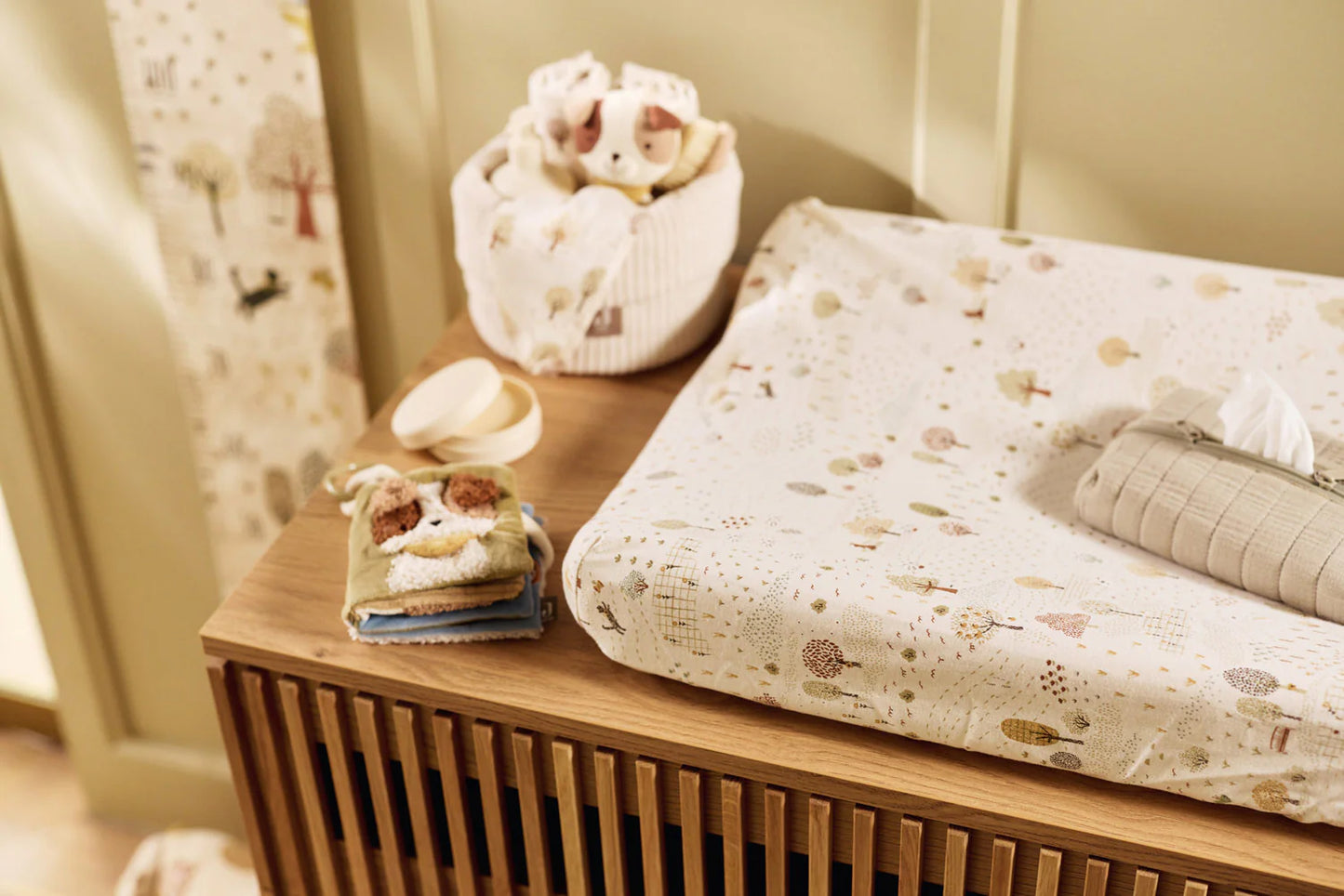 Aankleedkussenhoes - Jollein Pure Knit - Tiny park