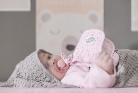 Badcape - Jollein - Wafel roze