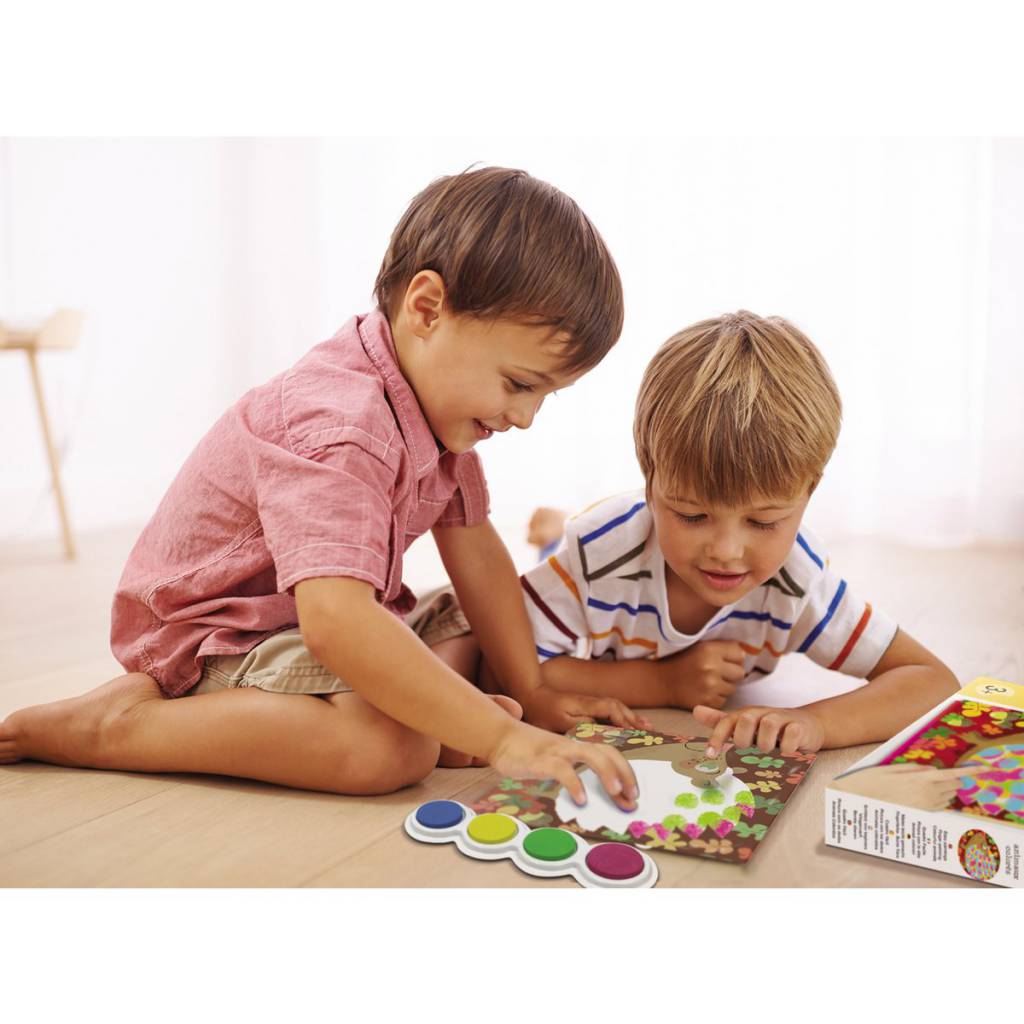 Vingerverf knutsel set - Kleurrijke dieren