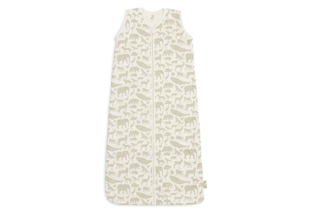 Winterslaapzak met Afritsbare Mouw - 90cm Animals - Olive Green