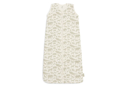 Winterslaapzak met Afritsbare Mouw - 90cm Animals - Olive Green