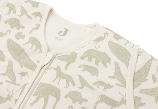 Winterslaapzak met Afritsbare Mouw - 90cm Animals - Olive Green