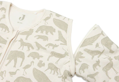 Winterslaapzak met Afritsbare Mouw - 90cm Animals - Olive Green
