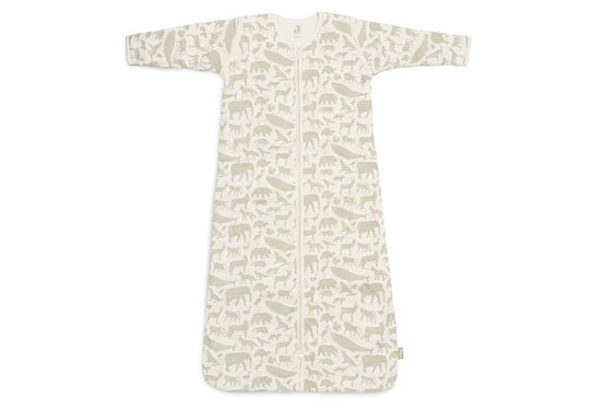 Winterslaapzak met Afritsbare Mouw - 90cm Animals - Olive Green