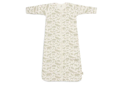 Winterslaapzak met Afritsbare Mouw - 90cm Animals - Olive Green