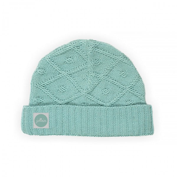 Muts & Sjaal - Jollein Diamond knit - Vintage green