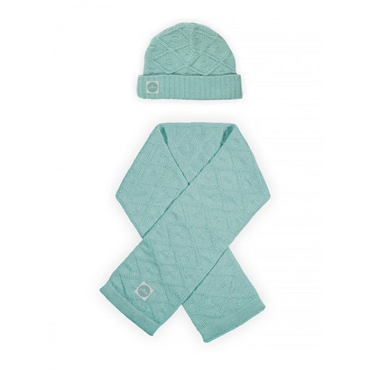 Muts & Sjaal - Jollein Diamond knit - Vintage green