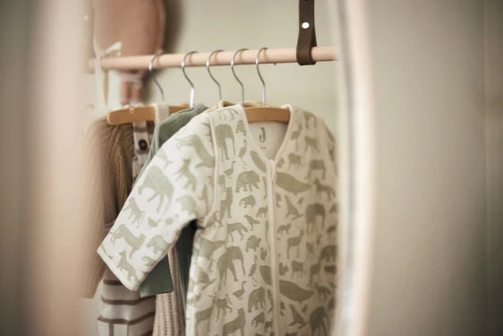 Winterslaapzak met Afritsbare Mouw - 90cm Animals - Olive Green