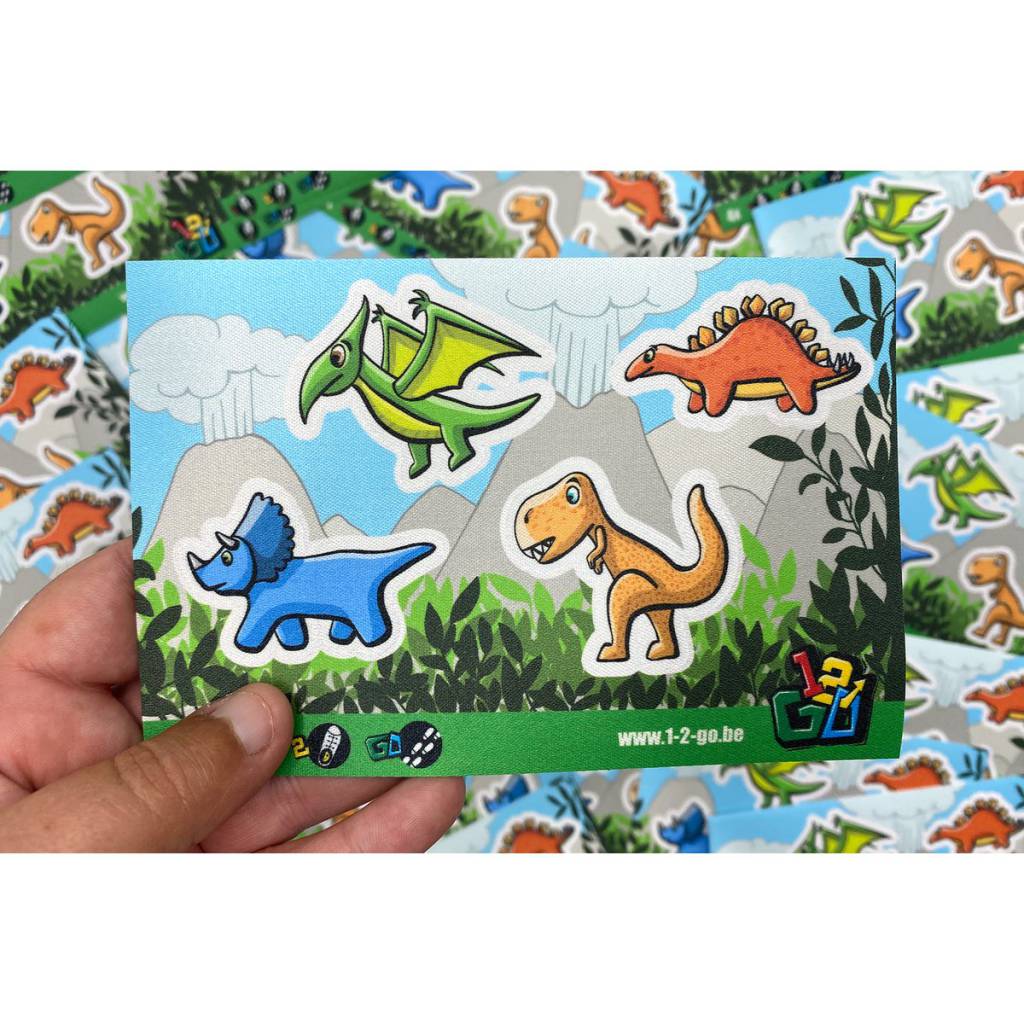 Dino schoenstickers