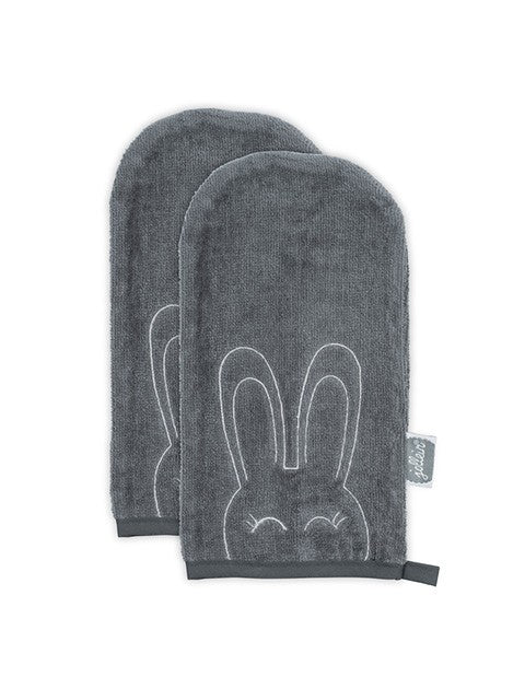 2-pack washand - Jollein velvet teddy