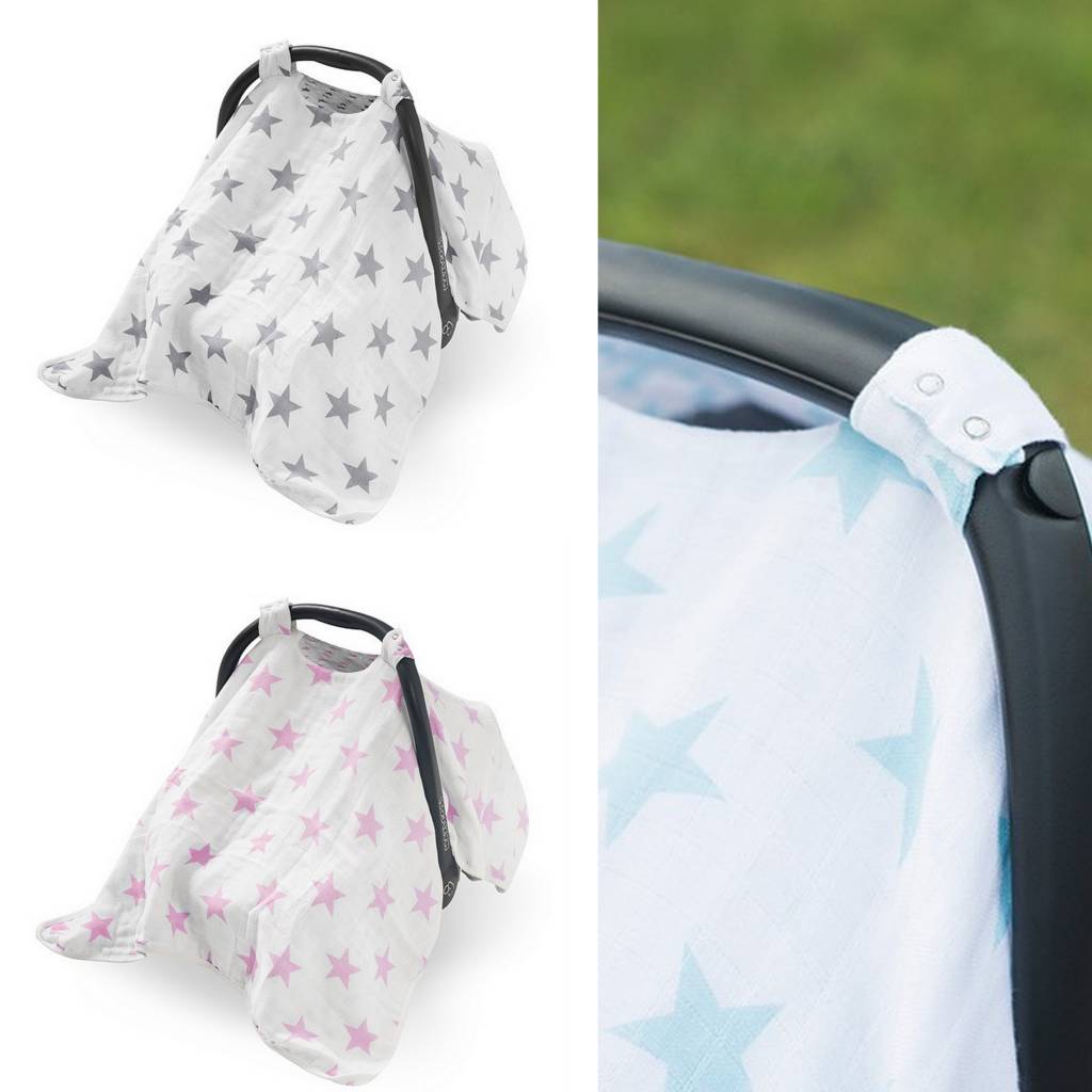 Hydrofiele zonnedoek - Mint groen met sterren