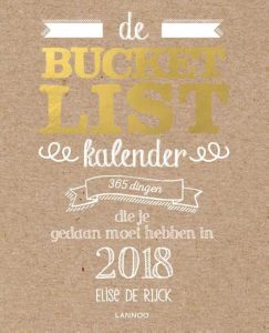 Bucketlist kalender 2018