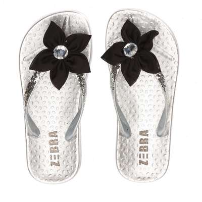 Verleiden Tenslotte Balling Teenslippers zilver Zebra Trends - Belly bloz - baby & kinderaccessoires